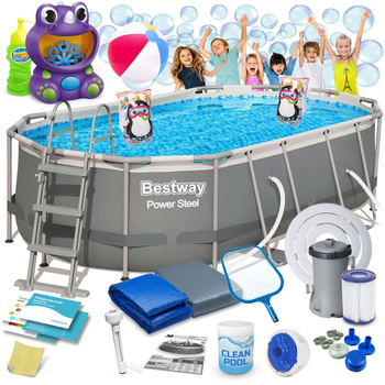 427 x 250 x 100 cm 18in1 Bestway 56620 dārza rāmis baseins