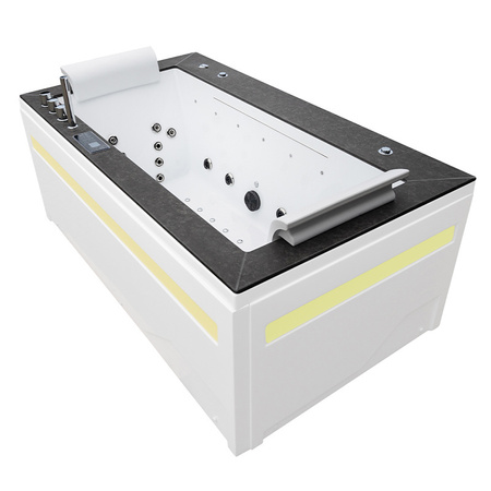 Badekar til hjemmet | SPA Boston 926 Sort | Grå 180x100 cm 46 dyser | Jacuzzi