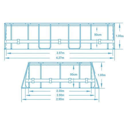 Havepulje 427 x 250 x 100 cm 18in1 Bestway 56620