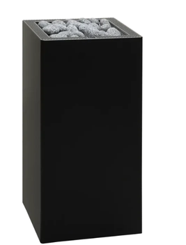 Kompaktní saunový vařič CORE Black 10,5 kW | Individuální design z černé nerezové oceli | Připraveno k instalaci a elegantní design
