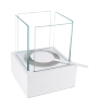 Freestanding Biofireplace Smart White Structural Matte