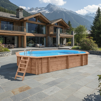 Diamond wooden Garden swimming pool