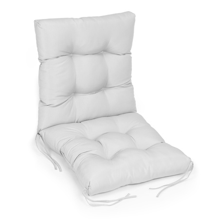 Miękka poduszka na krzesło leżak ogrodowy szara 52 x 52 x 50 cm | meble do ogrodu, wypoczynek, nowoczesny styl