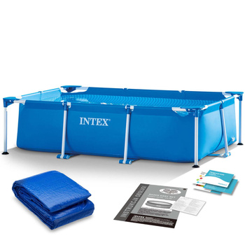 Sodo rėmo baseinas 220 x 150 x 60 cm 2-in-1 rinkinys INTEX 28270