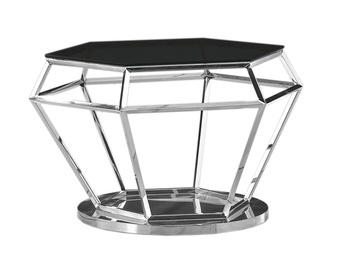 Masă Diamond din oțel inoxidabil cu sticlă securizată transparentă - modernă și elegantă