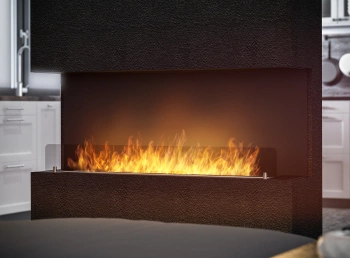 Elegant biofireplace Inside C1200 v1 — minimalist fireplace for recess installation (3 l, 1000 mm burner)