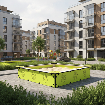 Piaskownica 1,5 m TE338 – Bezpieczna i solidna piaskownica dla dzieci