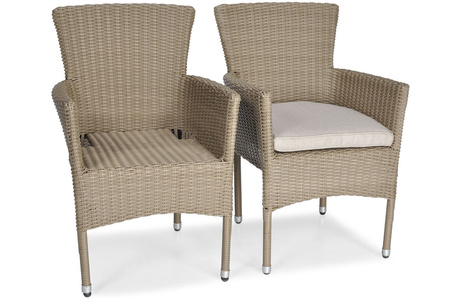 Sillón SONATA de technorattan - beige oscuro