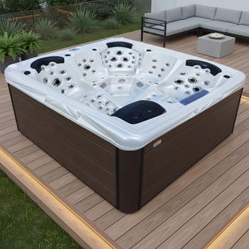 Garden Jacuzzi SPA205T White pearl Carcasă de cafea 230x230 cm - eleganță și relaxare în spa-ul de acasă