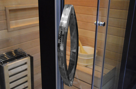 MO-1752B RIGHT TRIO, dry sauna, steam sauna and shower cabin 180X110X223CM | Panoramic Glass | For Family and Friends