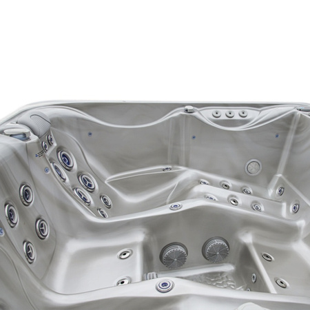 Dārza džakuzi SPA566 200x200 cm - luksusa spa vanna ar burbuļvannu dārzam un terasei