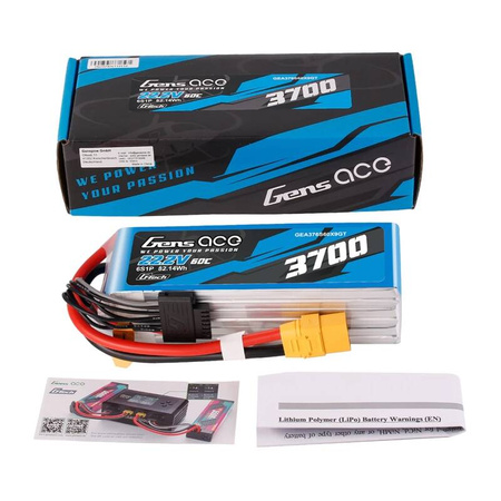 Akumulators Lipo Gens Ace G-Tech 3700mAh 22.2V 60C 6S1P XT90