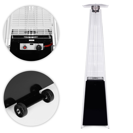 Umbrelă de încălzire încălzitor de gaz 13 kW de sticlă pentru grădină patio reductor furtun capac MultiGarden | mobilier de gradina, agrement, stil modern