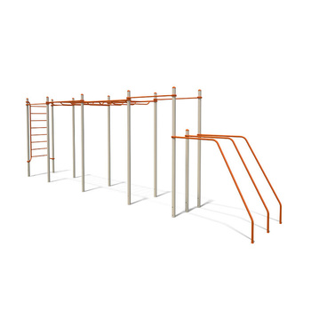 Utendørs treningssett S831.11 | Pull-up stenger | Ribbevegg | Dipsstenger