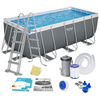 Basen stelażowy ogrodowy 412 x 201 x 122 cm 11w1 Bestway 56456N