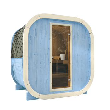 Utomhusbastu Eke 130 för 3-4 personer / NYA KOLLEKTIONEN RAINBOW / Endast eluppvärmning / Högkvalitativ nordisk gran | Wellness | Avkoppling | SPA | Wellness | Avkoppling | SPA | Nordisk stil | Termiskt trä