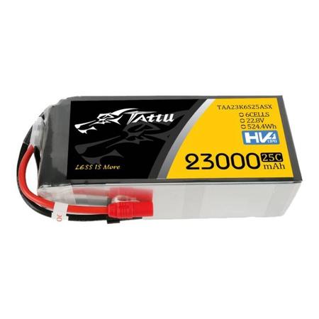 Tattu 23000 mAh 22,8 V 25C 6S1P Lipo Pack-batteri med XT150 + AS150-kontakt