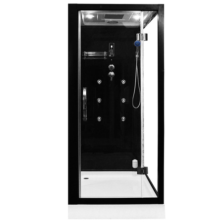 MO-1752B LEWA TRIO, sauna sec, sauna vapeur et cabine de douche 180X110X223CM | Bois Thermo | Design Moderne