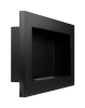 Væghængt biopejs 650x400 mm, sort mat tekstureret finish – en moderne bioethanolpejs