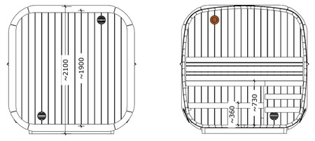 Pirts un balles zāles komplekts | ICON 125 Āra pirts | Sausā | Somu | Karstā baļļa LUX 220 Dārza balles zāle | Elektriskā krāsns | Koka krāsns | Thermwood