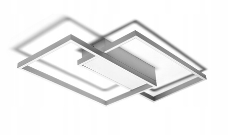 Dekorative LED Deckenleuchte Weiß Modern 48W + Fernbedienung