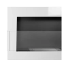 Bio-ethanol wandhaard met glas 650x400 – glanzend wit, bio-ethanol binnenhaard