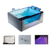Tugela 913 black whirlpool bathtub 170x130 cm – designer corner SPA bathtub