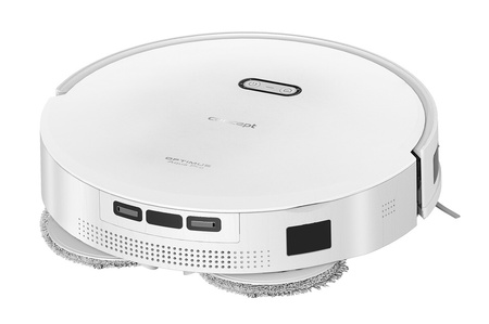 OPTIMUS Aqua Pro Laser 3D VR4050 – почистващ робот 2в1 с мощно засмукване 5000 Pa, самообслужваща се станция, пране и сушене на мопове, 3D лазерна навигация и време на работа до 270 мин