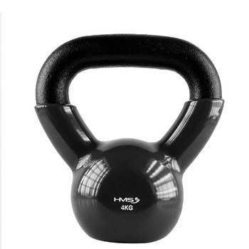 Mαύρο Kettlebell Χυτοσίδηρο με επικάλυψη βινυλίου HMS