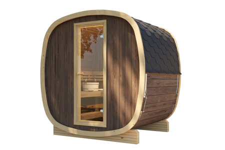 Sauna exterior Uku 160 para 3-4 personas / Calefacción eléctrica solamente / Abeto nórdico de alta calidad (madera termal de pino) | Bienestar | Relajación | SPA | Bienestar | Relajación | SPA | Estilo nórdico | Madera termal