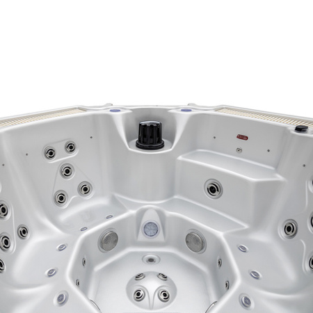 Trädgårdsjacuzzi SPA107 220x220 cm – lyxigt SPA-badkar för 6 personer