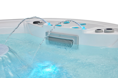 Jacuzzi OF-V3201 – okrogli 8-osebni SPA z hidromasažo, LED, Bluetoothom in ozonatorjem