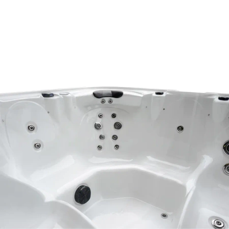 Jacuzzi exterior moderno con hidromasaje – bañera SPA de lujo para jardín