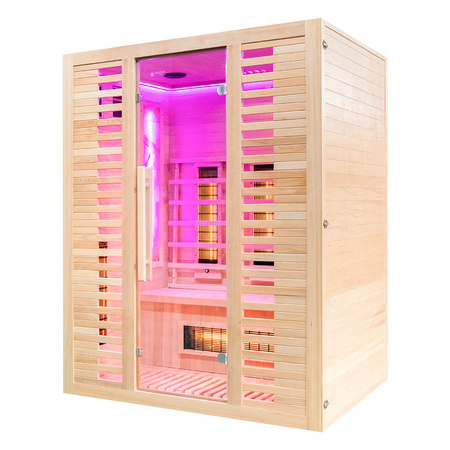 MO-RL3S Infrasarkanā sauna ar sāls akmeni | Wellness | Relax | SPA | Moderns dizains | Panorāmas stikls
