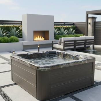 LED Jacuzzi with Hydromassage for 6 people - Acrylic CE, Outdoor Spa, Outdoor Spa Bathtub