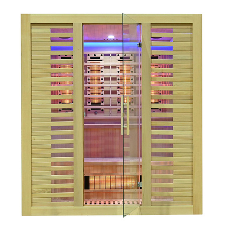 MO-RL4ST XL infrasarkanā sauna ar sāls akmeni un turmalīniem | Wellness | Relax | Spa | Gatavs uzstādīšanai | Luxury Relaxation