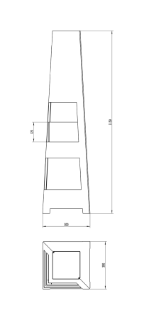 Окремо стоячий біокамін Pyramid Garden - елегантний та ефективний органічний камін для дому та саду