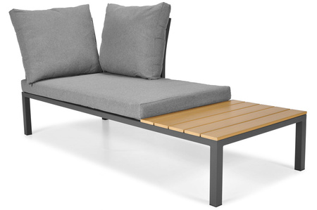 Vrtni kotiček s funkcijo ležalnika LAGOS- siva | vrtni kotiček, sedežna garnitura, udobje na terasi