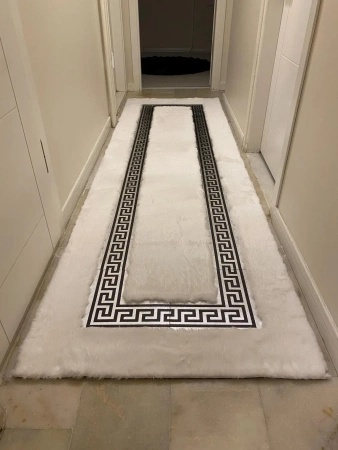 Luxury White Plush Premium Carpet - Inspiré par le style Versace