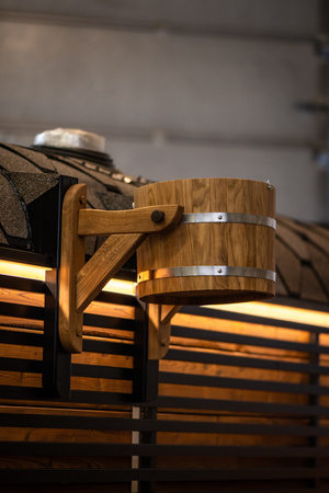 Sauna de jardin extérieure CUBE MODERNO – avec vestibule et vue panoramique