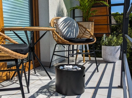 Freestanding Biofireplace Moon Mini matte black