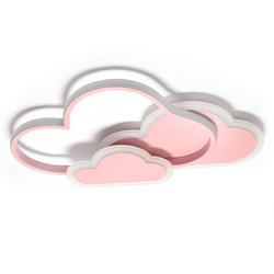 LAMPADA DA SOFFITTO A LED PER BAMBINI NUVOLE ROSA 58W + TELECOMANDO DL-I03