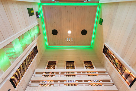 MO-EA2R-M COMBO infrasarkanā/ somu sauna ar HARVIA 3,5 kW plīti un sāls akmeni | Wellness | Relax | Spa | Gatavs uzstādīšanai | Elegants minimālisms