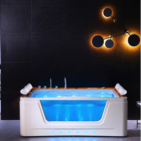 Baie SPA ZEFIR 934 cu hidromasaj | Jacuzzi | 192x131 cm | 44 jeturi | lemn de tec
