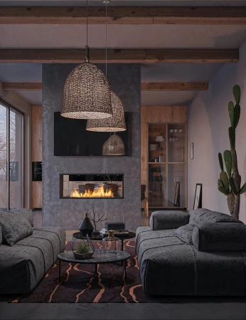 INSIDE BLACK 1000 biohaardbrander – luxe vuur in uw interieur