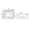 Tugela 913 black whirlpool bathtub 170x130 cm – designer corner SPA bathtub