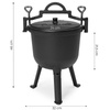 Chaudron sur pied en fonte 8L pour la chasse, le camping, le barbecue, MultiGarden