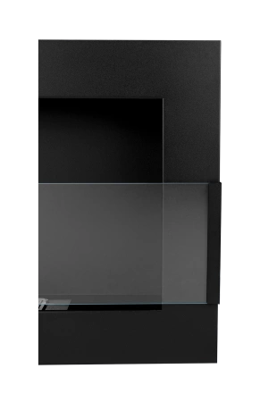 Biopejs 650x400 med glas – Struktursort | Moderne røgfri pejs