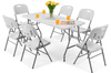 Klappbarer Cateringtisch, Länge 240 cm – weiß