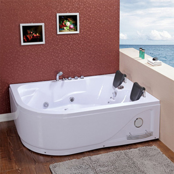 Carmen 631 LH Links Weiß Hydromassage Badewanne mit Heizung 180x120 cm – Luxus SPA Badewanne